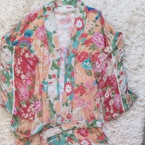 Spell Delilah Multicolor Floral Kimono Robe